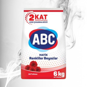 ABC Detergent Pudra 40 spalari Rose 6Kg 