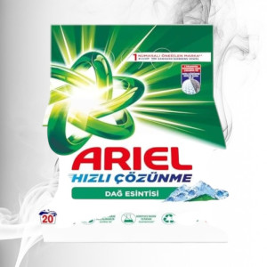 Ariel Detergent Pudra 20 spalari Mountain Spring White 3Kg 