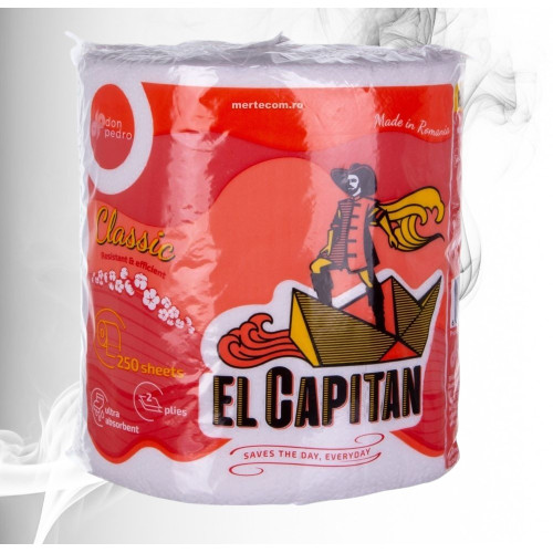 El Capitan Prosop Bucatarie Clasic 2 straturi, 250 foi(55m), 1 rola 