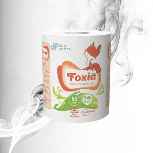 Foxia Prosop Bucatarie 2 straturi, 227 foi(50m), 1 rola 
