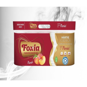 Foxia Redivivus Hirtie Igienica Parfum de Piersici 3 straturi, 140 foi, 10 role 