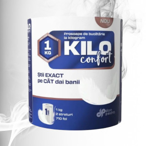 KILO Confort Prosop Bucatarie 2 straturi, 710 foi(113,6m), 1 rola 