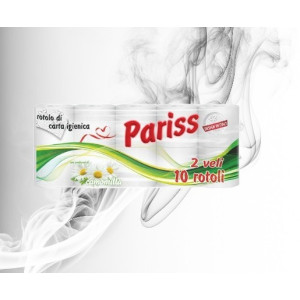 Pariss Hirtie Igienica Aroma Musetel 2 straturi, 130 foi, 10 role 