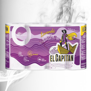 El Capitan Hirtie Igienica Lavanda 3 straturi, 115 foi, 8 role 