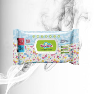 Baby Wish Servetele Umede cu Capac 120buc 