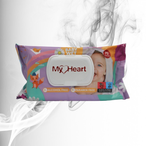 My Heart Servetele Umede Premium cu Capac 72buc 