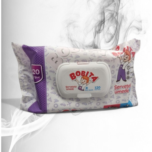 Bobita Servetele Umede cu Capac 120buc 