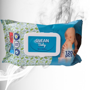 Clean Baby Servetele Umede cu Capac 120buc 