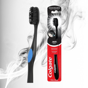 Colgate Periuta de Dinti 360° Charcoal Black Medium 