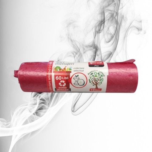 Zorex Pro Saci Menajeri LDPEcol Select Rosu 60L/10buc 