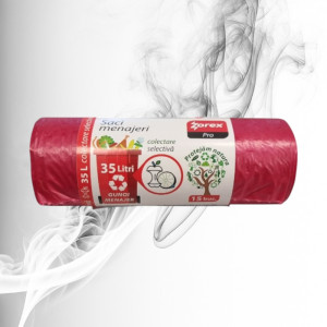 Zorex Pro Saci Menajeri LDPEcol Select Rosu 35L/15buc 
