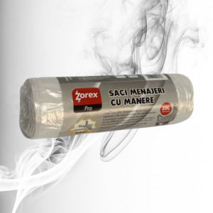 Zorex Pro Saci Menajeri cu Manere Transparenti 20L/30buc 