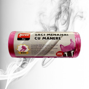 Zorex Pro Saci Menajeri cu Manere Roz 35L/30buc