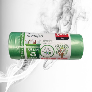 Zorex Pro Saci Menajeri LDPEcol Select Verde 35L/15buc 