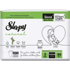 Sleepy Sensitive Chilotei Midi Nr.3 (4-9kg) 34pcs