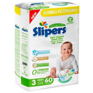 Slipers Scutece p/copii Jumbo 3 Midi 4-9 kg 60buc