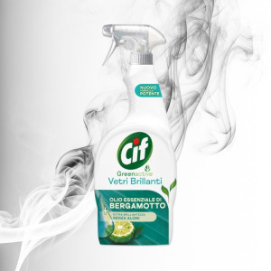 Cif Spray Greenactive p/u Geamuri cu Ulei Esential de Bergamot 650ml